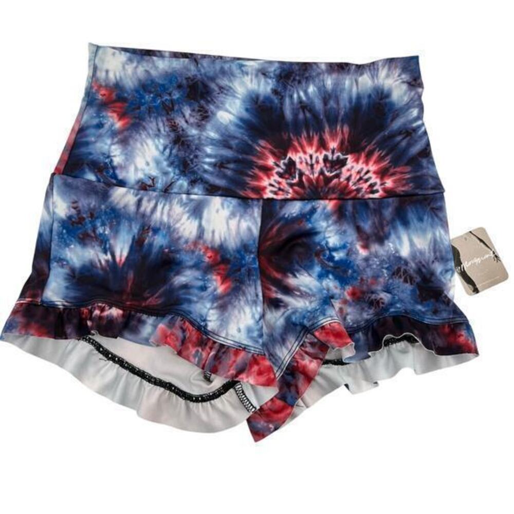 NEW Free People Movement Onzie 4th of July fireworks ruffle shorts small/ medium